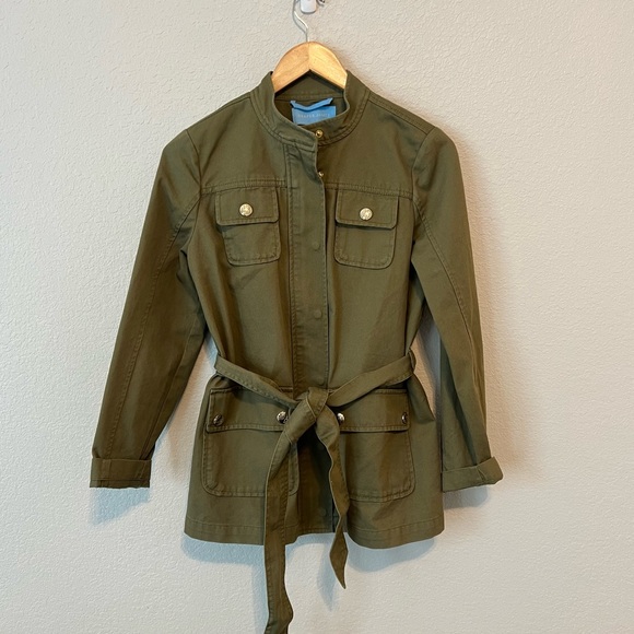 Draper James Field Jacket Green Twill XS - Picture 5 of 9